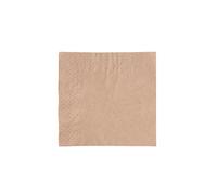 Vegware 2S4000 Unbleached napkin, 2-Ply, 24 cm (Pack of 250), brown