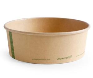 Vegware 32oz PLA-Lined Kraft Paper Food Bowl (6x50) (300 Bowls)