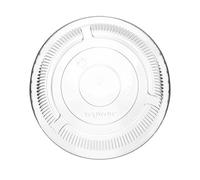 Vegware Compostable 96-Series Cold Cup Lids, Case of 1000, Clear Flat lid No Straw Hole, Made From PLA Renewable Plant Based Plastic, Clear For Visibility