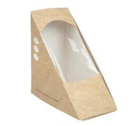 Vegware Compostable cardboard boxes for sandwich corners