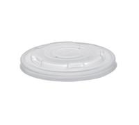 Vegware Compostable Hot Food Pot Flat Lids 170ml/6oz and 230ml/8oz