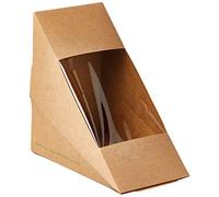 Vegware Eco-friendly Deep Fill Sandwich Wedge - 1x500, Brown Box