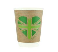 Vegware Green Britain Double Walled Hot Drinks Cups 12oz / 340ml, VDW-12GB, Pack of 25