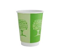 Vegware Green Tree Double Walled Hot Drinks Cups 12oz / 340ml Case of 500