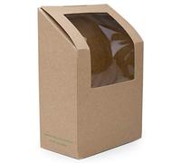 Vegware Kraft Tortilla & Wrap Takeaway Box - 1x500