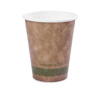 Vegware KV-12G 12oz Brown Kraft hot Cup (Case of 1000)