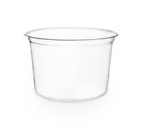 Vegware Plant-Based Compostable 16oz PLA Round Deli Container (Case of 500)