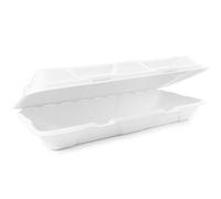 Vegware VB12 bagasse clamshell, 12" x 6" (Pack of 250)
