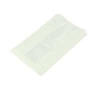 Vegware VGLW6 glassine natureflex window hot bag, 6" x 8.5" x 10", white (Pack of 500)