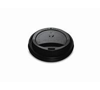 Vegware VLID79SB CPLA hot cup lid (fits 8 oz. cup), 79 mm, black (Pack of 1000)