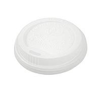 Vegware VLID89S CPLA hot cup lid (fits 10 oz.-20 oz. cup), 89 mm (Pack of 1000)