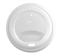 Vegware VLID89S Hot Cup Lid (Fits 10-20 oz. Cups), 89 mm, CPLA (Pack of 1000)
