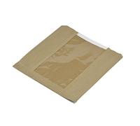 Vegware VNWB8.5 kraft natureflex window bag, 8.5", 8.5" x 8.5" (Pack of 1000)