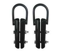Vehcarc 2 Sets Climbing Rope Clamp, 1½",1.5” Battle Rope Attachment Hook Accessories, Rope Clasp for Rope Climb, Climbing Training Garage Home Gym Workout Fitness Strength Training (1.5" 2PCS Black)