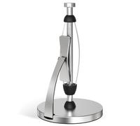 VEHHE Kitchen Roll Holder, Free Standing Paper Towel Holder with Spring Arm, Kitchen Towel Holders with Silent Damping Effect, Easy to Tear Paper One-Handed, Suit for Kitchen, Dining Room, Bathroom