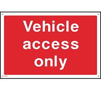 Vehicle Access Only Sign - 200mm x 150mm - 3mm Metal Composite Drilled Sign (CA75)