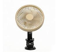 Vehicle Air Cooler - Strong Grip Suction, Compact Size with Double Speeds, Polymer Cooling Tool, Quiet Internal Airflow, for Boat Van Minivan Camper Highway Commute Road Trip Window Glass