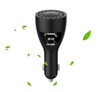 Vehicle Air Freshener - Quick Charge Adapter Air Purifier for Car - Adapter with Quick Charge Function and Odour Remover Vehicle Accessories for Car Travel