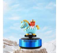 Vehicle Air Freshener Using Solar Energy To Rotate Horse Resin Body With Four Natural Solid Perfume Scents For Continuous Diffusion(B)