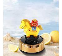 Vehicle Air Freshener Using Solar Energy To Rotate Horse Resin Body With Four Natural Solid Perfume Scents For Continuous Diffusion(D)