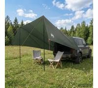 Vehicle awning Army green 518x580x215cm Polyester Steel Waterproof Tailgate Tent