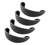 Vehicle Camera Rain Canopy with Curved PVC Cover, A | Black Adhesive-Backed Rear Hood 2 / 4pcs for Outdoor Parking Aid