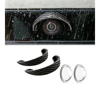 Vehicle Camera Rain Shade Cover Set with Clear Lens Protectors