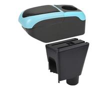 vehicle console storage For Chevrolet For Spark 3 III For Aveo T200 Car Armrest Auto Storage Box Interior Arm(Curry noir)