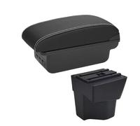 vehicle console storage For KIA For Rio 5 2014 2013 2012 2015 2016 2017 2018 2019 Car Armrest Box Storage Accessories Interior(B3 noir blanc 3USB)