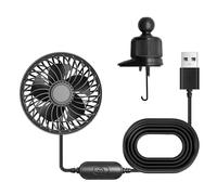 Vehicle Cooling Fan - 5V Portable Mini Fan, USB Powered Air Circulator, Three Speed Adjustable Cooler, Compact Dashboard Vent | Travel Cooling Device For Cars Trucks RV Boats Camping Outdoor Use