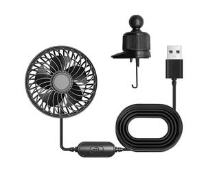 Vehicle Cooling Fan - 5V Portable Mini Fan, USB Powered Air Circulator, Three Speed Adjustable Cooler, Compact Dashboard Vent | Travel Cooling Device For Cars Trucks RV Boats Camping Outdoor Use