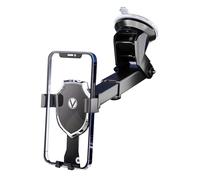 Vehicle Dash Phone Holder - Retractable Windshield Stand Cradle, Secure Mobile Mount for Cars, Trucks, SUVs, and RVs, Easy Installation, Automated Navigation and Driving Accessory