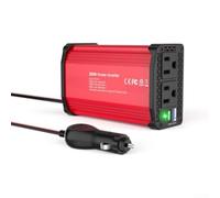 Vehicle DC to AC Converter with USB Ports Black(red)