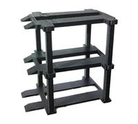 ＡＷＨＡＯ Vehicle Display 1:64 Scale, Scene Display for Photography, Architecture, Buildings, Miniature Parking Lot Diorama Made of Die-cast Metal, 3 Layer Black