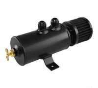 Vehicle Engine Oil Catch Can 750ml Aluminum Alloy Air Oil Separator With AN10 Fittings And Built In Filter To Maintain Cleaner Airflow(Black)