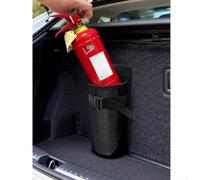 Vehicle Fire Extinguisher Pouch Removable Anti-Tip Design Fabric Case for Boot Storage Safety Black 15x13x29cm