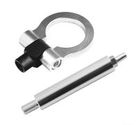 Vehicle Front Tow Hook for Chevrolet For Camaro 2016+ Aluminum Based Ring for Bumper Decoration and Towing Operations (silver)