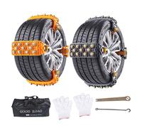 Vehicle Grip Links - Reliable Traction Aid, Strap Sock Gripper, Adjustable Fit Range, Easy Setup Mechanism | Automotive Winter Travel Safety For Snowy Icy Roads Enhancing Stability And Control