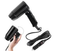 Vehicle Hair Dryer - 12V Hot Cold Folding Blow Styling Tool, Portable Travel Accessory | Compact Automotive Grooming Device Road Trip Must Have Convertible Truck RV Professional Drying Equipment