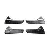 Vehicle Interior Accessories 4Pieces/Set Car Inner Door Pull Handle Trim Cover Sticker For Benz For A/For CLA Class For W177 For C118 2019-24(Carbon Fiber Style)
