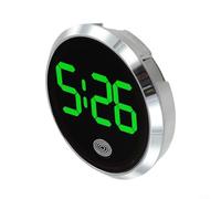 Vehicle Interior Clock with Luminous Display, Touch Button Control, ABS Material, Sticker for Easy Installation, Suitable for Multiple Vehicle Types (H)