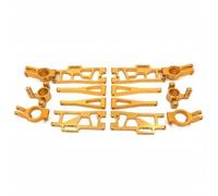 ＡＷＨＡＯ Vehicle Kit With Front Arms Rear Arms Steering Cups C Blocks Wheel Cups For Fit And Improved Control suitable for WLtoys Models And Park Lot Runs, Gold
