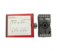 Vehicle Loop Detector, 240V Single Channel Gate Parking Entrance Sensor with Strong Anti-Interference, High Stability for Industrial Rail Mounting(220V)