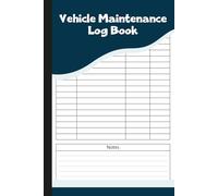 Vehicle Maintenance Log Book: Record Book for Tracking Repairs, Services, Mileage & Costs.