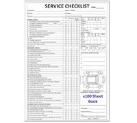 Vehicle Maintenance & Service Log Book A4 - 50 Point Checklist with Invoice and Repair Cost Sheets x100