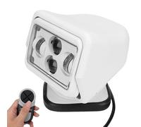 Vehicle-Mounted Searchlight Rotates, Ship Searchlight, 360 Degrees Left and Right, 120 Degrees Up and Down, 60W LED High-Brightness Spotlight Work Light(White)