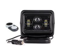 Vehicle-Mounted Searchlight Rotates, Ship Searchlight, 360 Degrees Left and Right, 120 Degrees Up and Down, 60W LED High-Brightness Spotlight Work Light(Black)