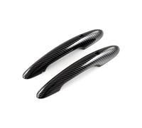 Vehicle Outer Handle 2Pcs Glossy Black Door Handle Cover Stickers for BMW for MINI for Cooper S F54 F55 F60 F56 F57(Carbon with Hole)