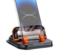 Vehicle Phone Stand - 10 x 6 cm Portable Mount ABS License Plate Holder Multifunctional Holder with Strong Suction Base | Reliable Dashboard Solution for Travel Navigation and Long A