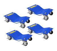 Vehicle Positioning Wheel Dollies, 4 Pack Wheel Dolly Car Skate Set, 680Kg Per Dolly, Van Positioning Garage Jack with Swivel Casters for Moving Auto Repair Garage - Blue
